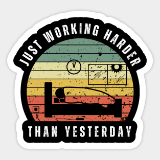 Lazy working from home - sleeping Sticker